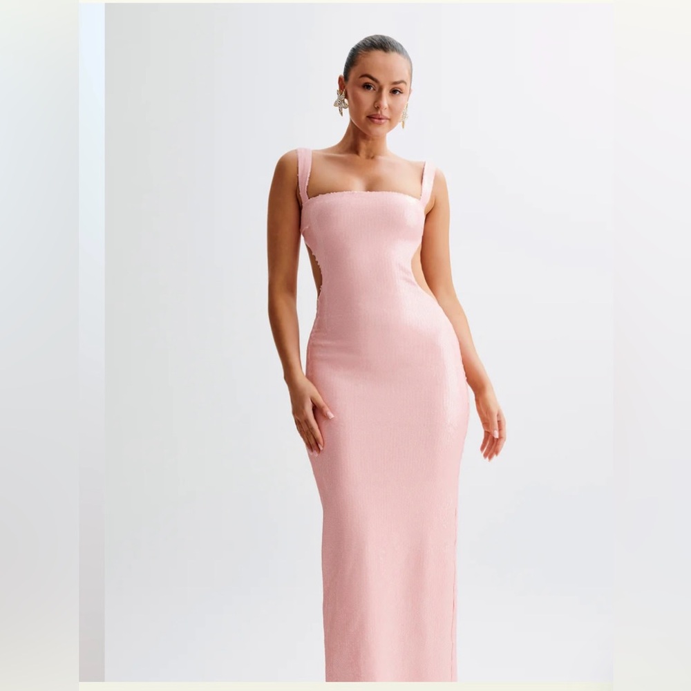 Meshki Sequin Pale Pink Dress